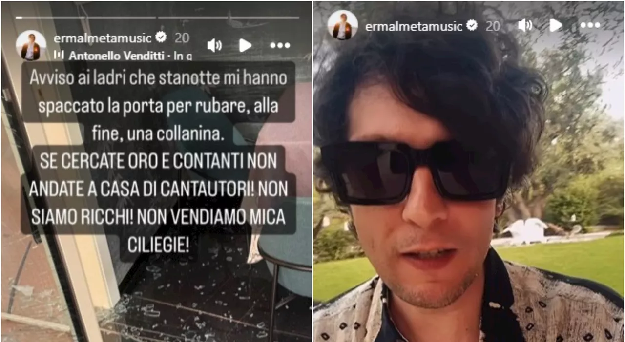 Ermal Meta, ladri in casa due giorni dopo la nascita della figlia: «Se cercate oro non andate dai cantautori,