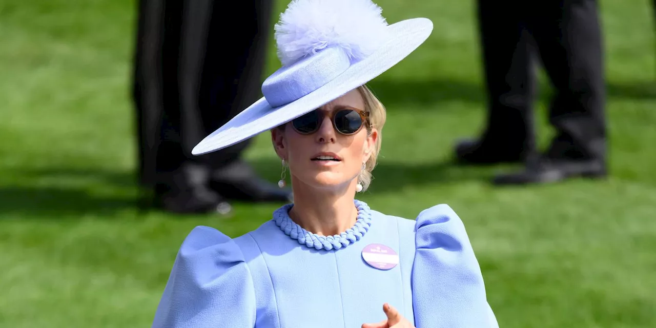 Princess Anne's Daughter Zara Tindall Channeled Cinderella in a Princess Blue Gown at Royal Ascot