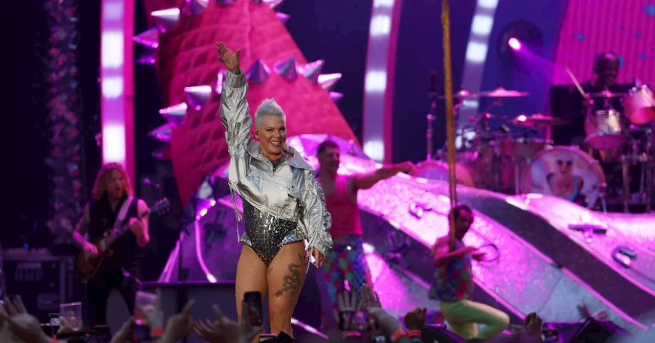 Pink in Dublin: Pop superstar wastes no time in getting the party started in spectacular fashion