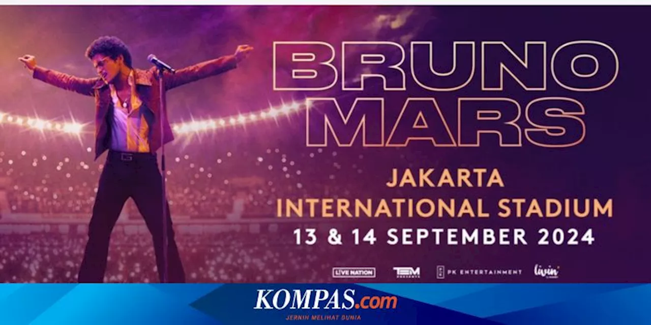 Bruno Mars Konser di Jakarta 13-14 September 2024, Berikut Link dan Cara Beli Tiketnya