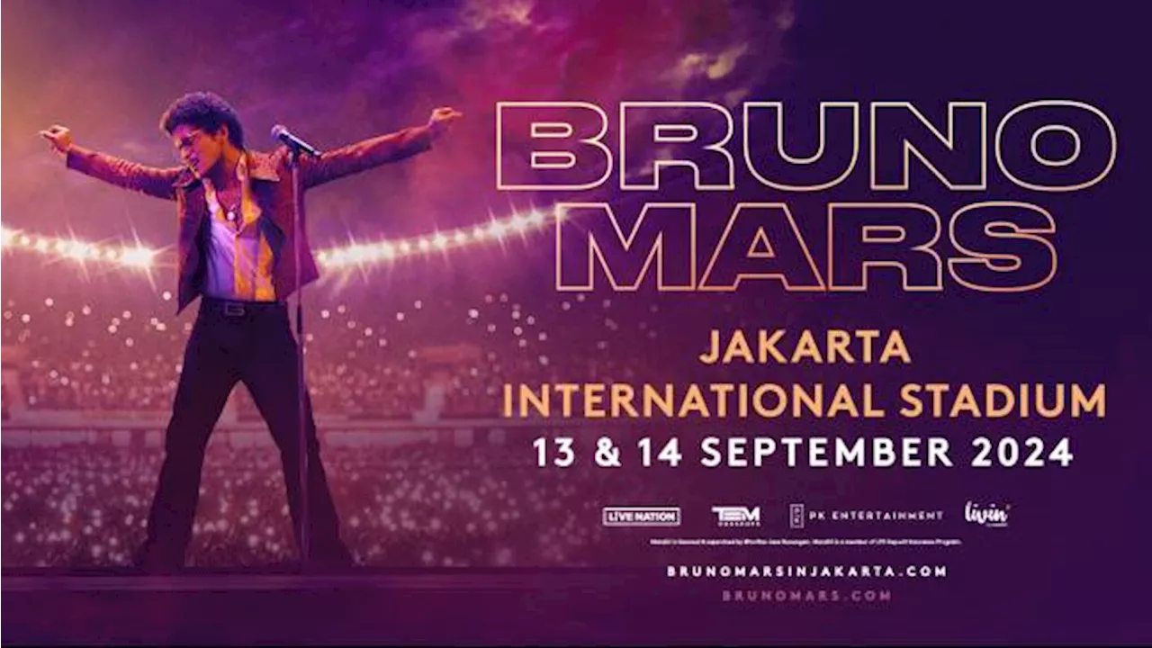 Bruno Mars Bakal Konser di Jakarta, Penjualan Tiket Pre-Sale Dibuka 27-28 Juni 2024