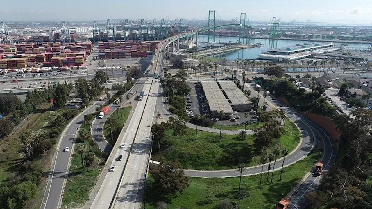 Access ramp work for Vincent Thomas Bridge, 110 Freeway in San Pedro will spur detours