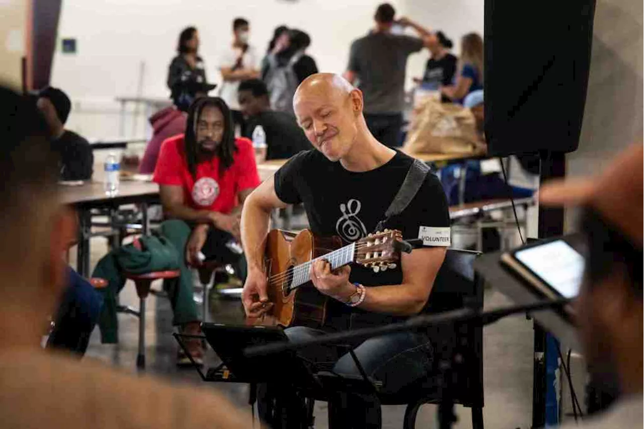 The beautiful sounds of Street Symphony are heard on Skid Row