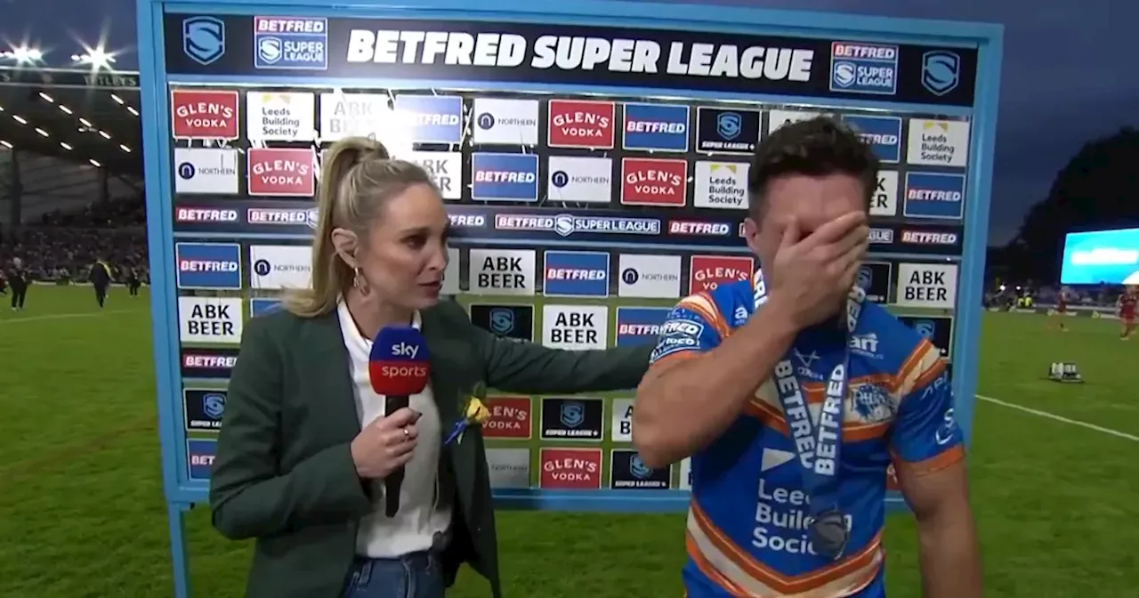 Brodie Croft's tearful tribute to Rob Burrow's family after Leeds Rhinos victory