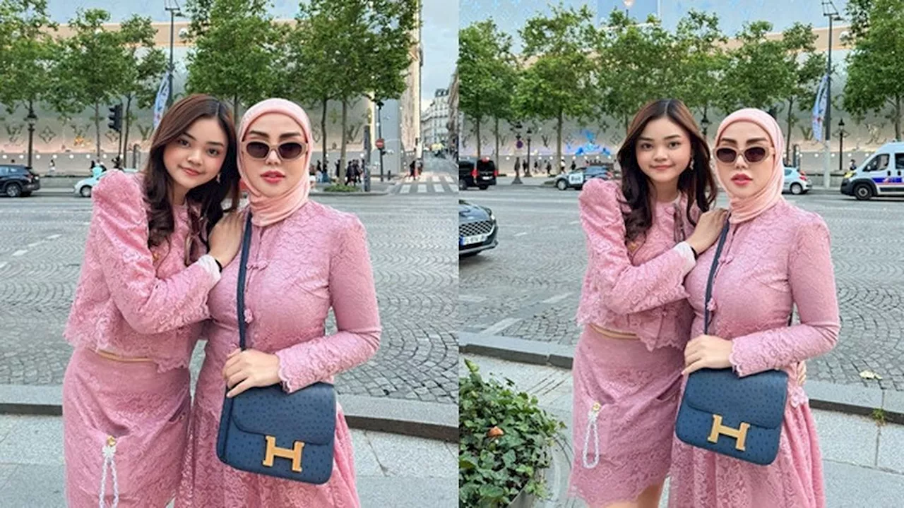 7 Potret Bella Shofie Liburan ke Paris, Kompak Bareng Anak Sambung