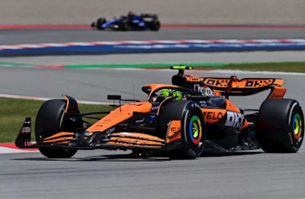 Norris beats Verstappen in first Spanish GP practice