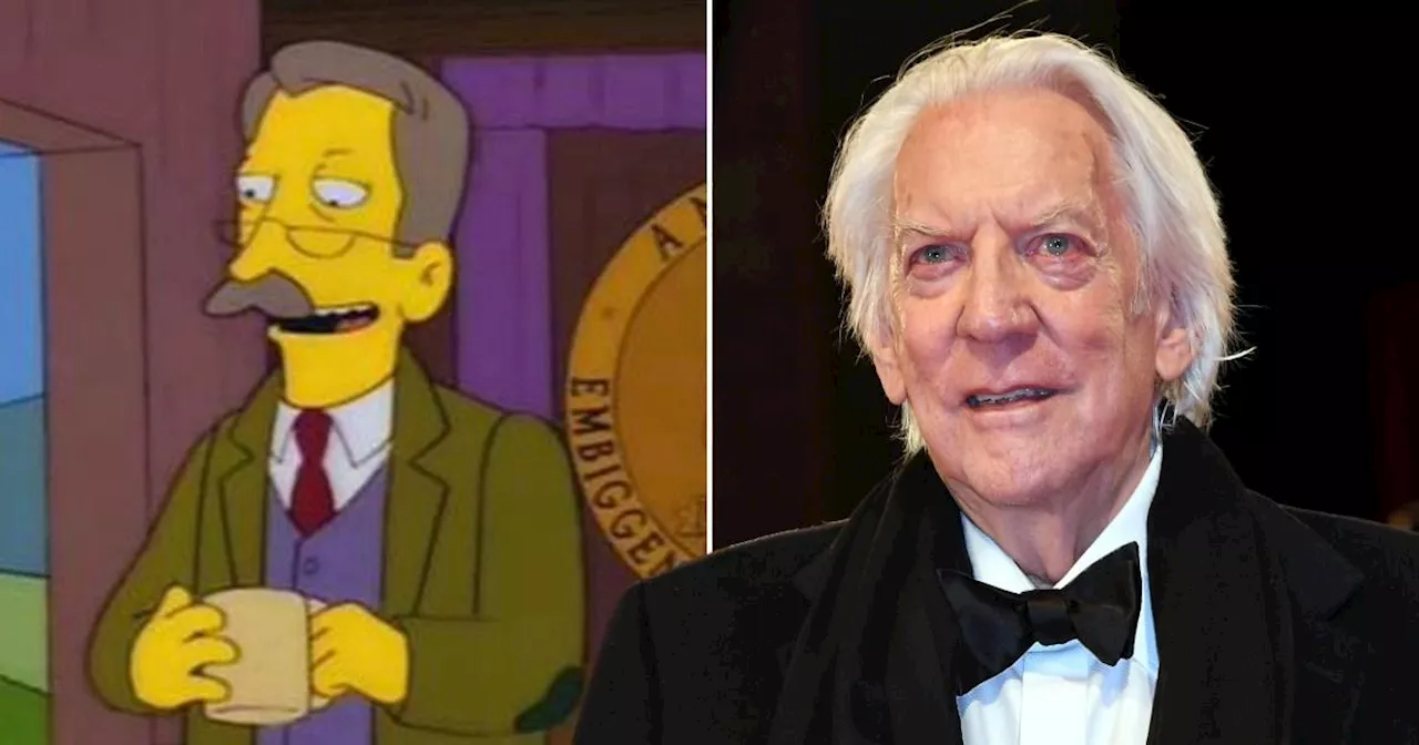 Donald Sutherland fans in disbelief over The Simpsons discovery after his death