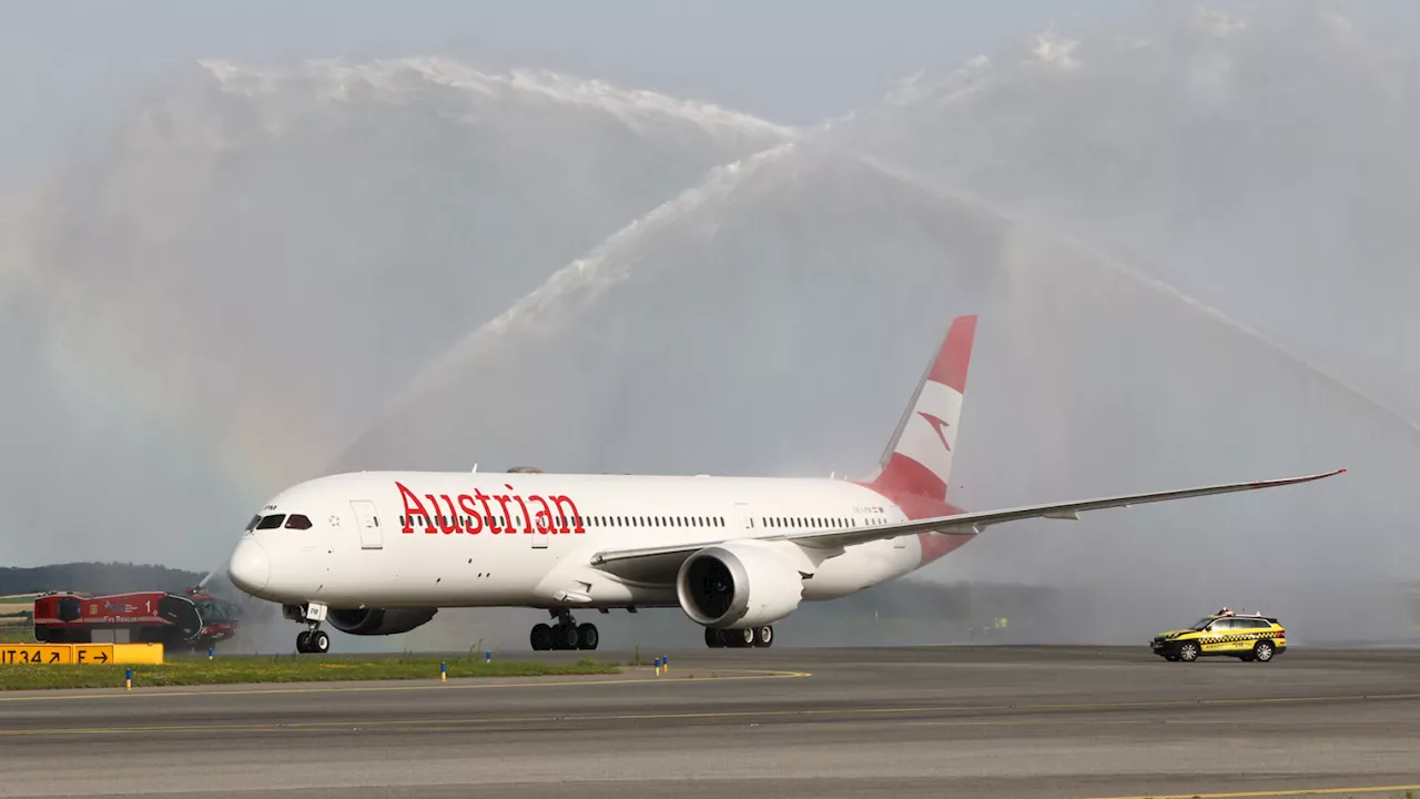 Erster rot-weiß-roter „Dreamliner“ am Flughafen Schwechat gelandet