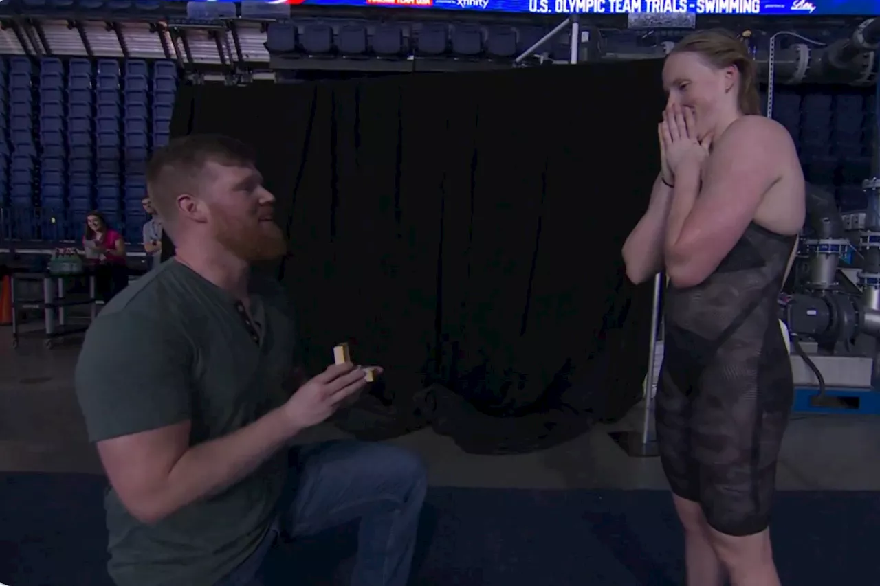 U.S. swimmer Lilly King gets engaged after Olympic qualifier in emotional moment