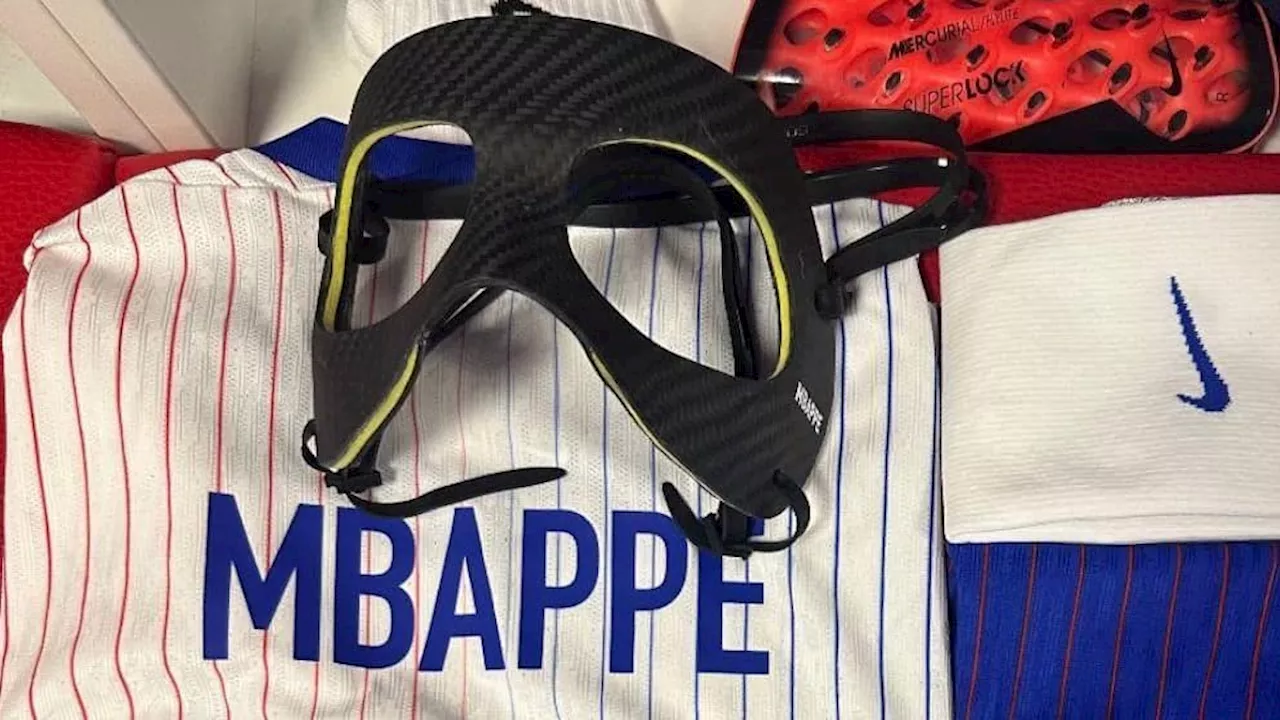 Euro 2024: l’image du masque de Kylian Mbappé pour disputer le match France