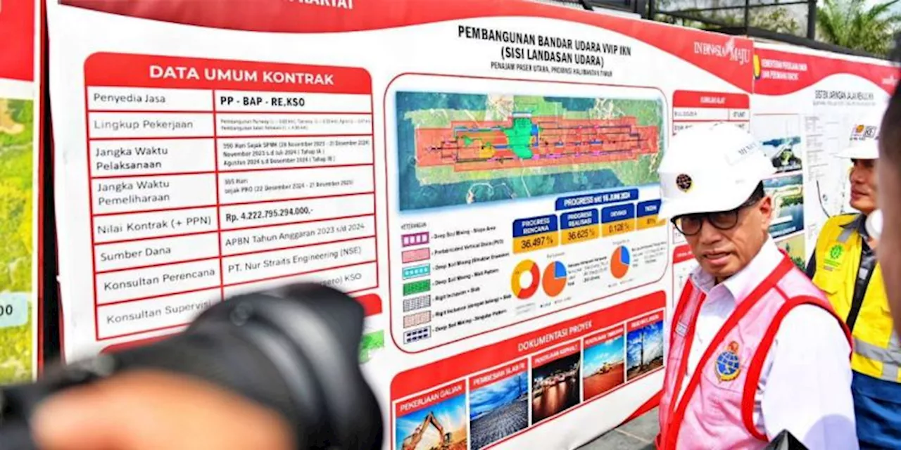 Menhub Kembali Tinjau Proyek Bandara IKN, Pastikan Bandara Beroperasi Awal Agustus