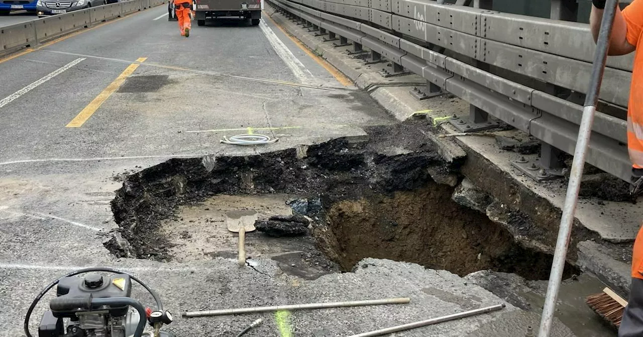 Loch unter Autobahn: A3 bei Duisburg teilweise gesperrt​, welche Ausweichstrecken empfohlen werden