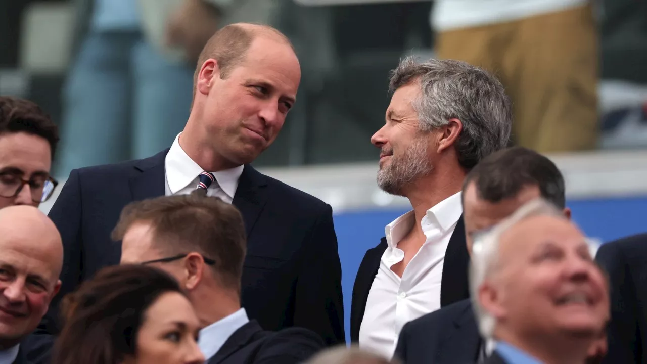 Prince William and King Frederik reunite at England vs Denmark Euro face-off