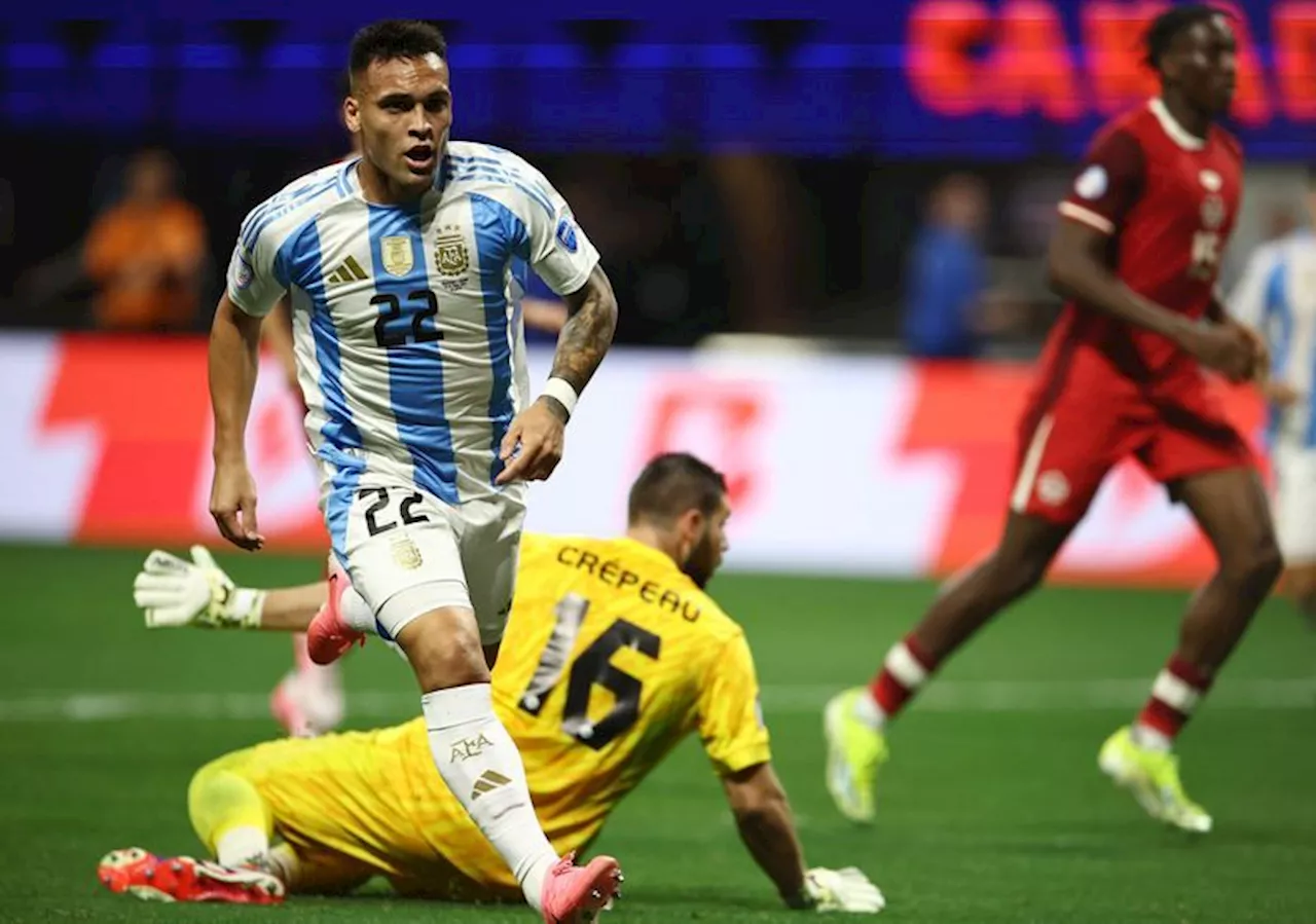 Soccer-Argentina claim 2-0 win over Canada in Copa America opener