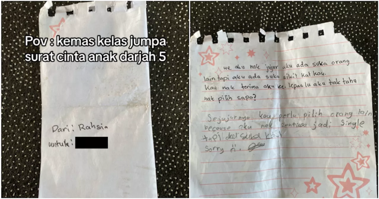 'I like another person but I like you a little too' - M'sian Mum Finds Love Letter Dedicated to 11yo Son