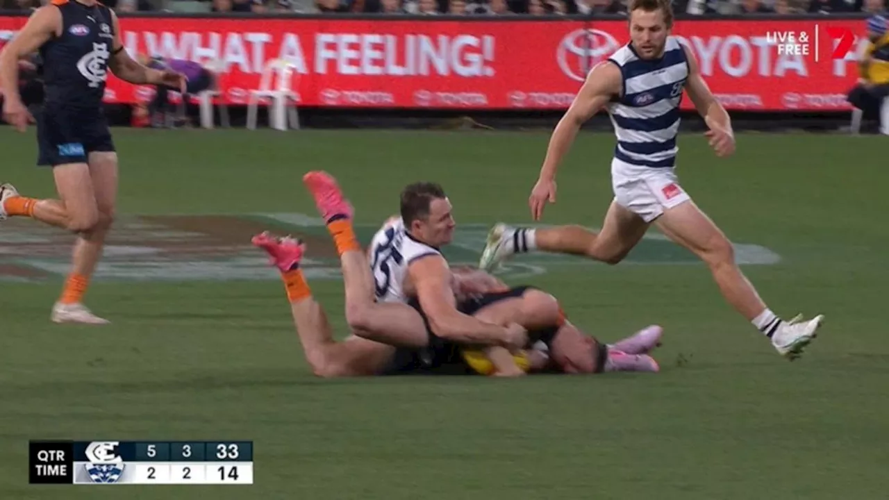 AFL greats shocked after Patrick Dangerfield given one-match ban for dangerous tackle