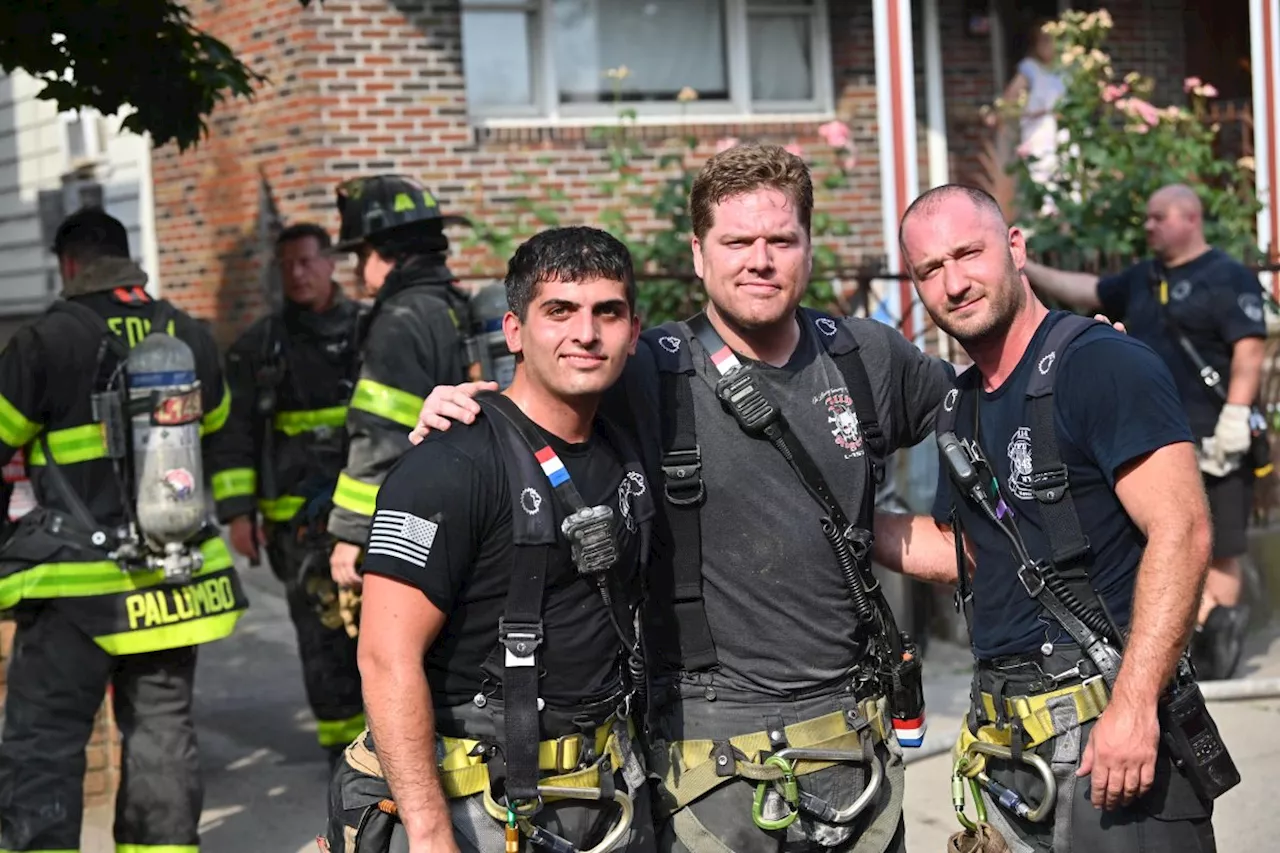 Probationary firefighter in Brooklyn helps save critically injured man in house fire