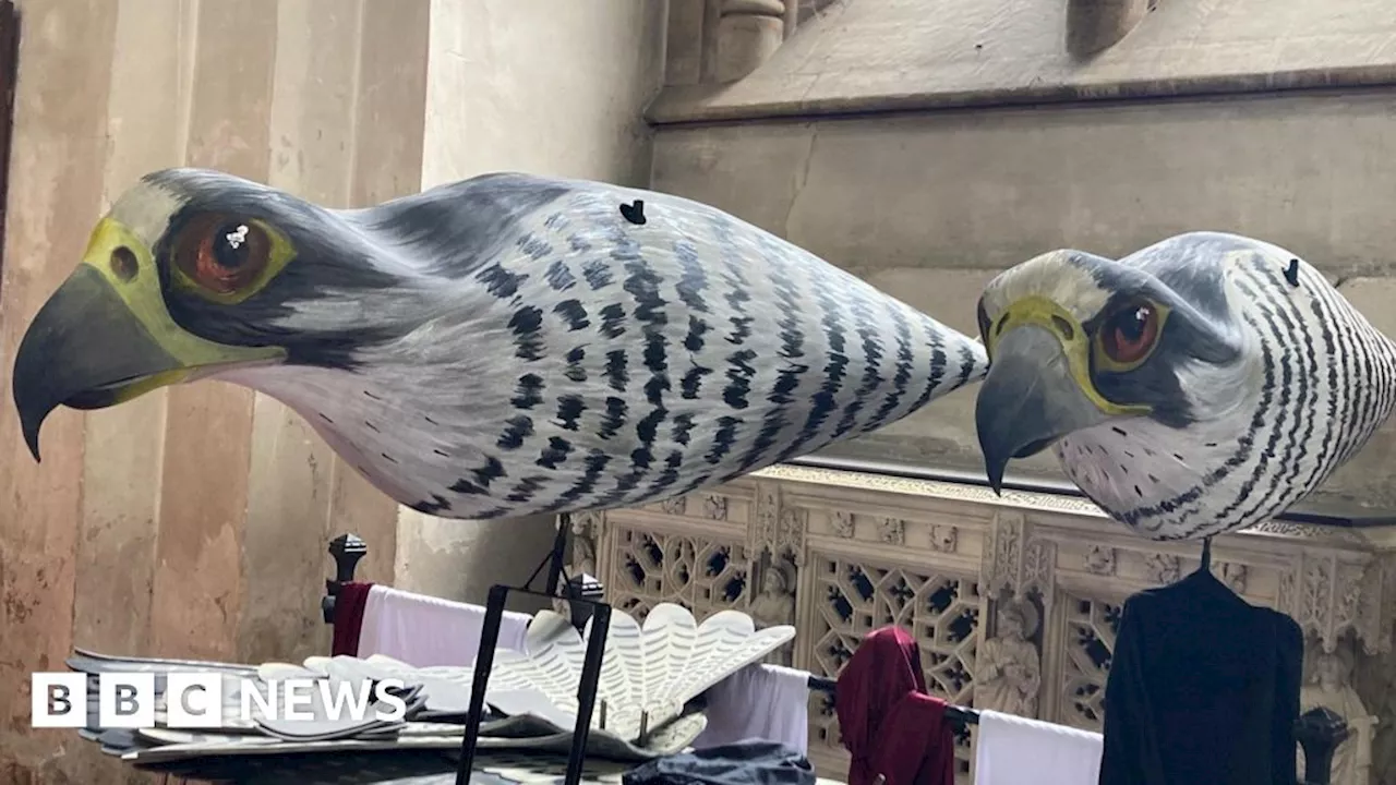 Falcon puppets part of annual St Albans festival procession