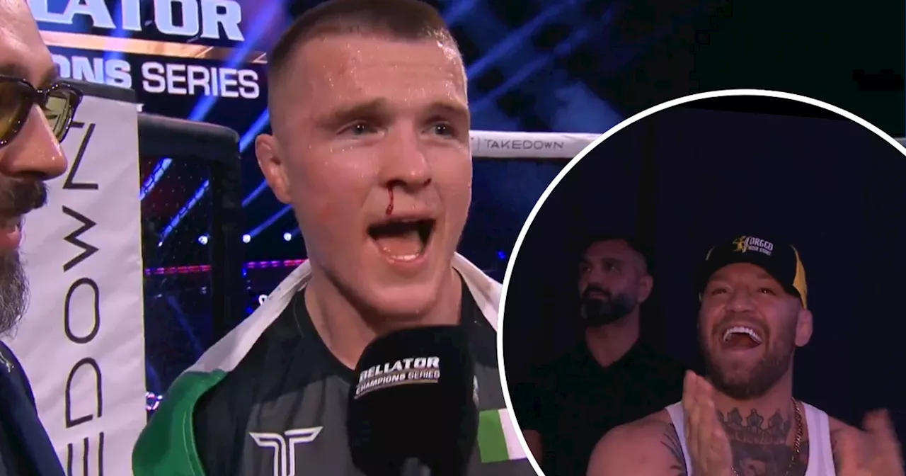 Conor McGregor laps up Derry fighter's Belfast pledge after Bellator win