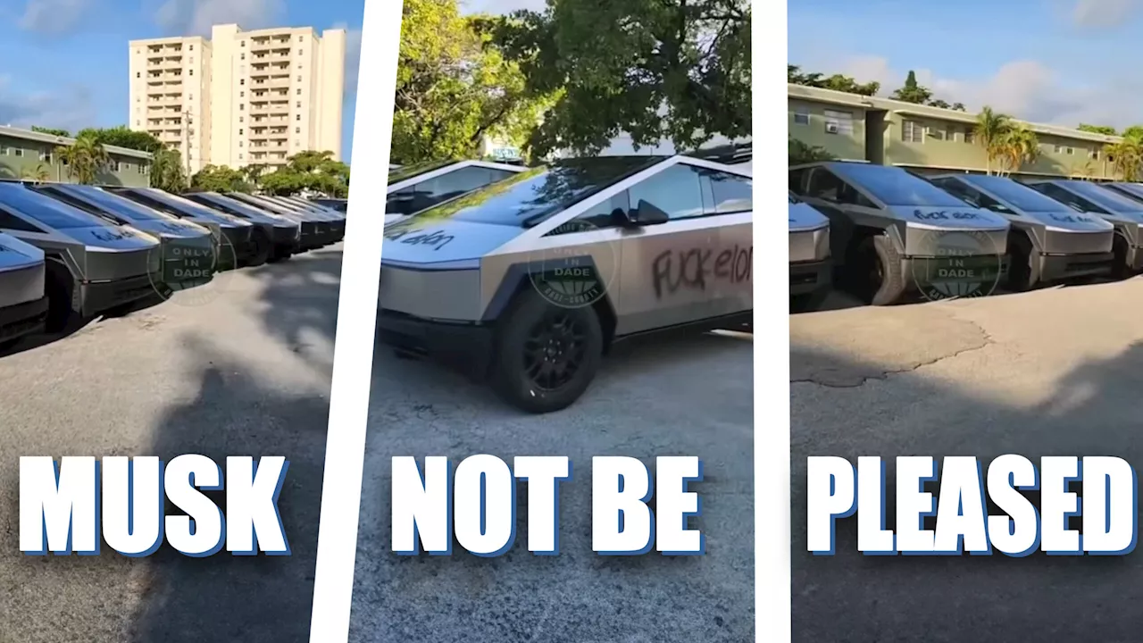 Dozens Of Tesla Cybertrucks Vandalized With “Fxxk Elon” Graffiti