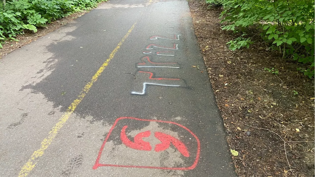 Swastikas, racist graffiti spray painted on popular Kanata pathway