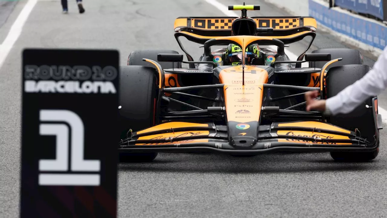 Lando Norris delivers best lap 'ever' after McLaren fire at Spanish GP