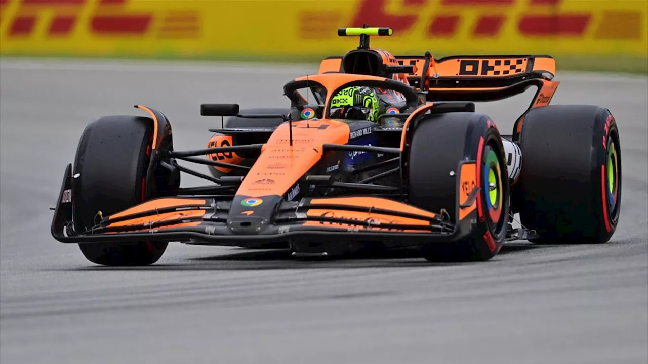 Lando Norris (McLaren) prive Max Verstappen (Red Bull) de la pole