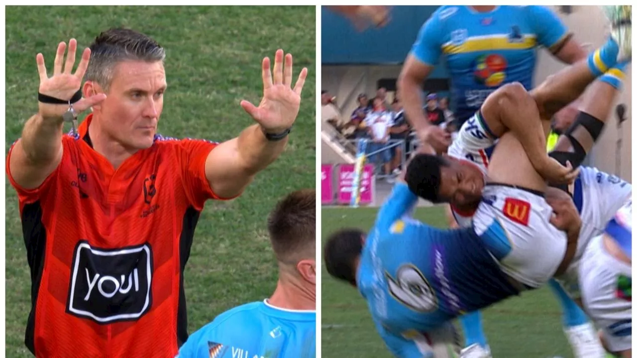 ‘Plenty are asking’: Warriors star’s shock sin bin leaves commentators stunned amid ‘enormous’ call