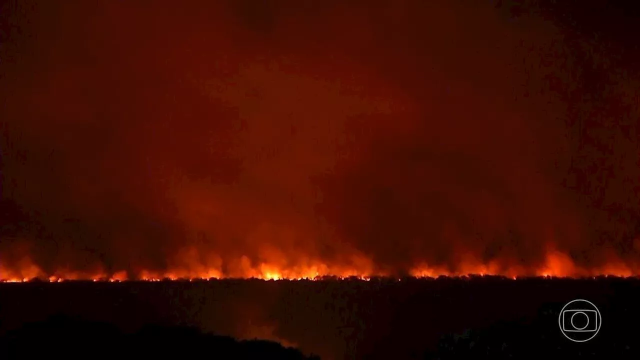 Incêndios no Pantanal espalham fumaça por cidades de Mato Grosso do Sul