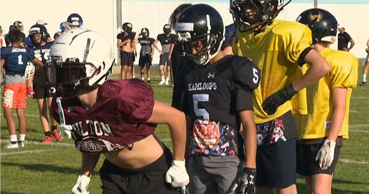 Football camp in Kelowna featuring NFL player wraps up