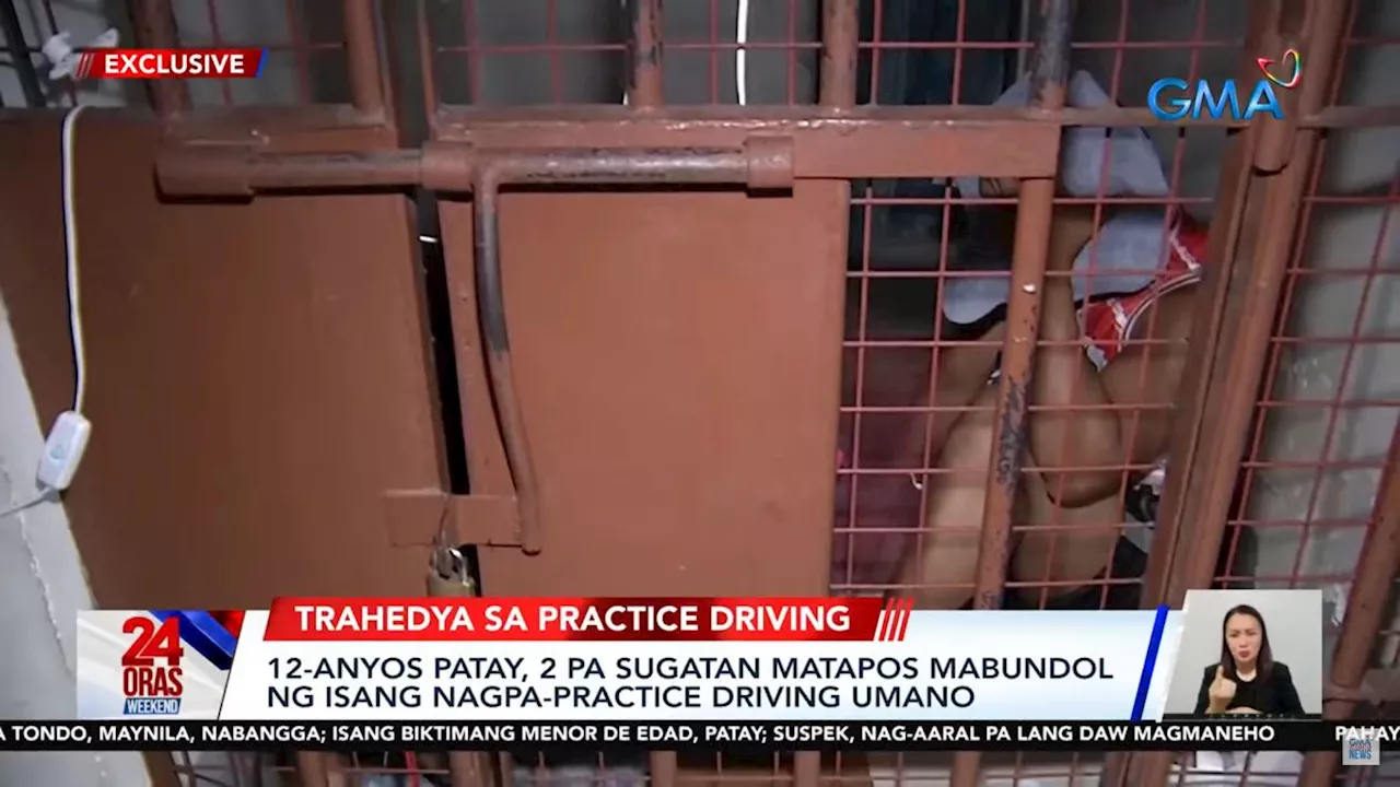 Bata patay, 2 sugatan nang masalpok ng kotse sa Maynila; driver, nagpa-practice driving umano