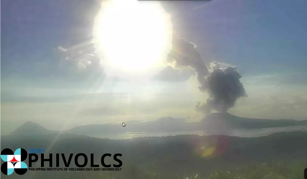 Degassing activity observed at Taal's main crater