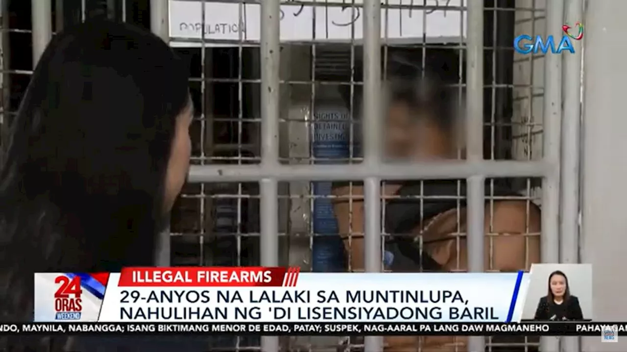 Lalaking may baril na nagplano umanong maghiganti sa may utang sa kaniya, huli sa Muntinlupa