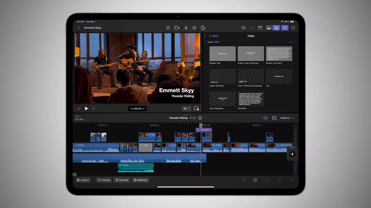 Final Cut Pro: Mac and iPad versions with many new features