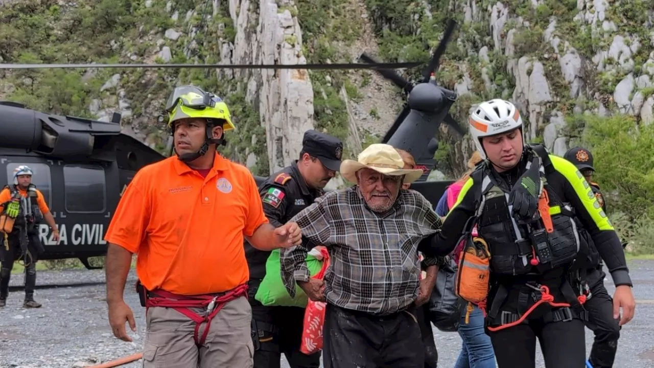 Lluvias en Nuevo León: Protección civil rescata más de 100 personas incomunicadas