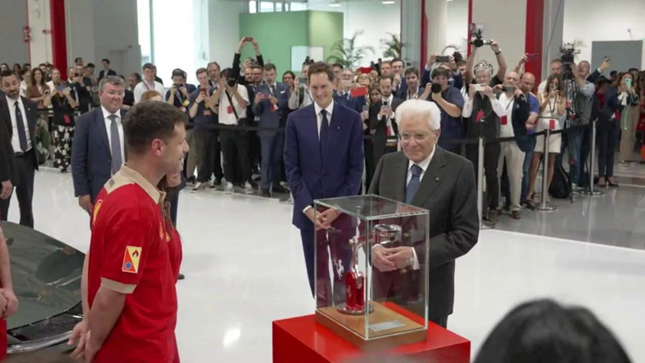 Maranello, Mattarella all'inaugurazione dell'e-building Ferrari