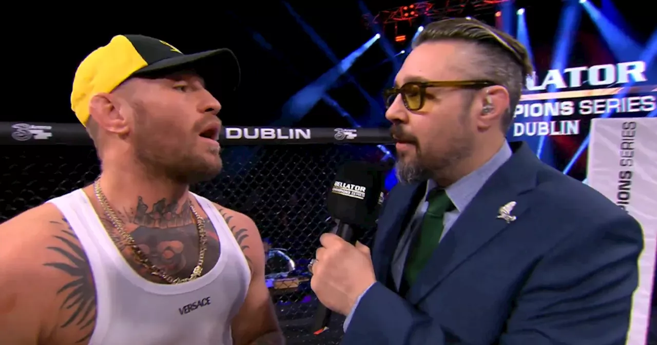 Conor McGregor makes surprise appearance at 3Arena for Bellator Dublin