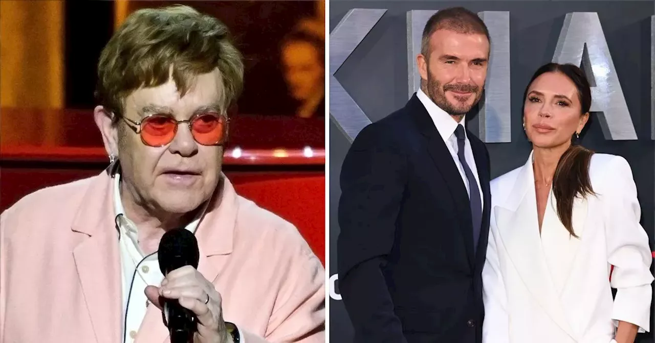 Elton John's brutal nickname for David and Victoria Beckham detailed in new book