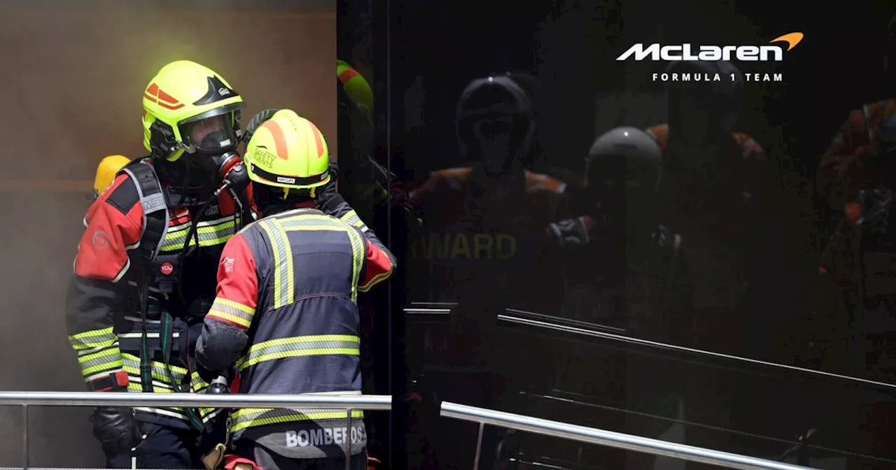 Feuerwehreinsatz in der Formel 1: Motorhome von McLaren evakuiert