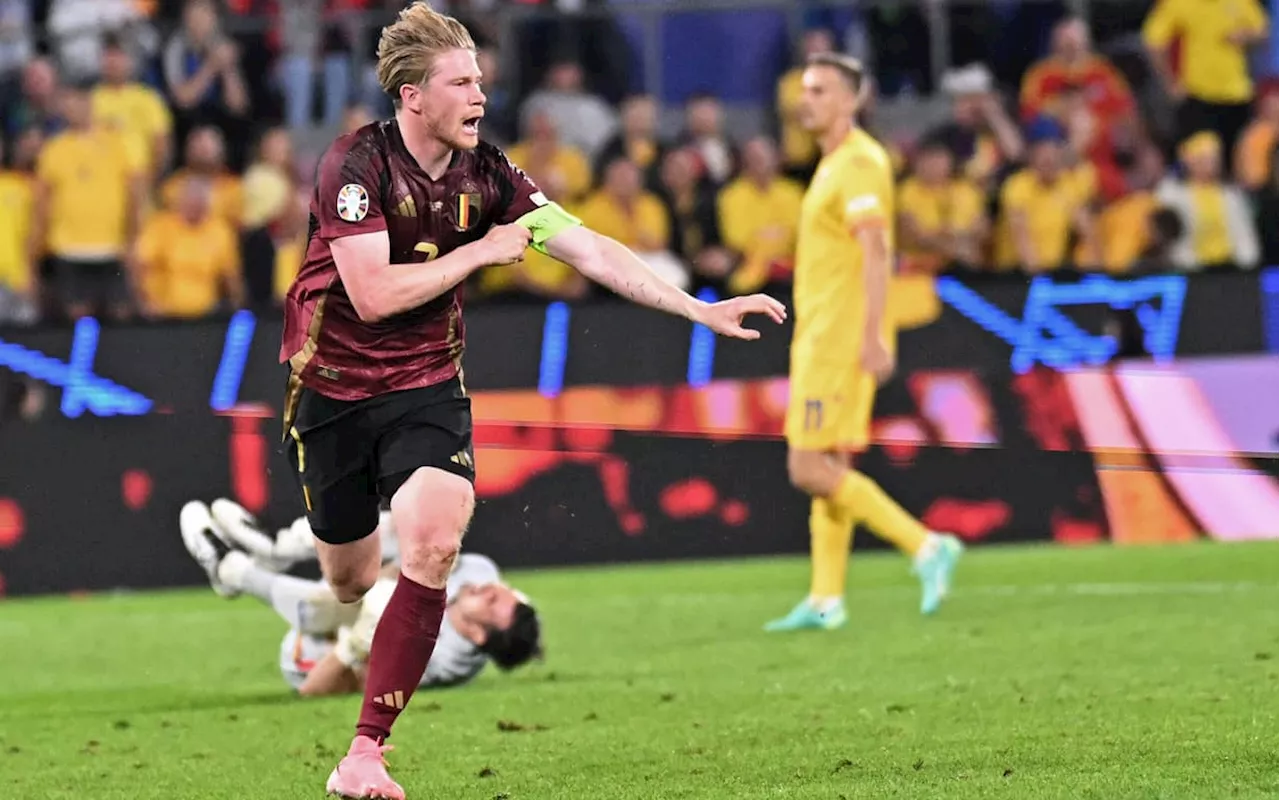 De Bruyne marca, e Bélgica vence a Romênia para embolar grupo E da Eurocopa