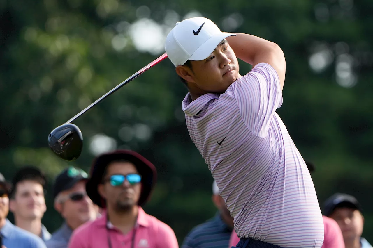 Tom Kim builds 2-shot lead over Scheffler, Morikawa at Travelers Championship