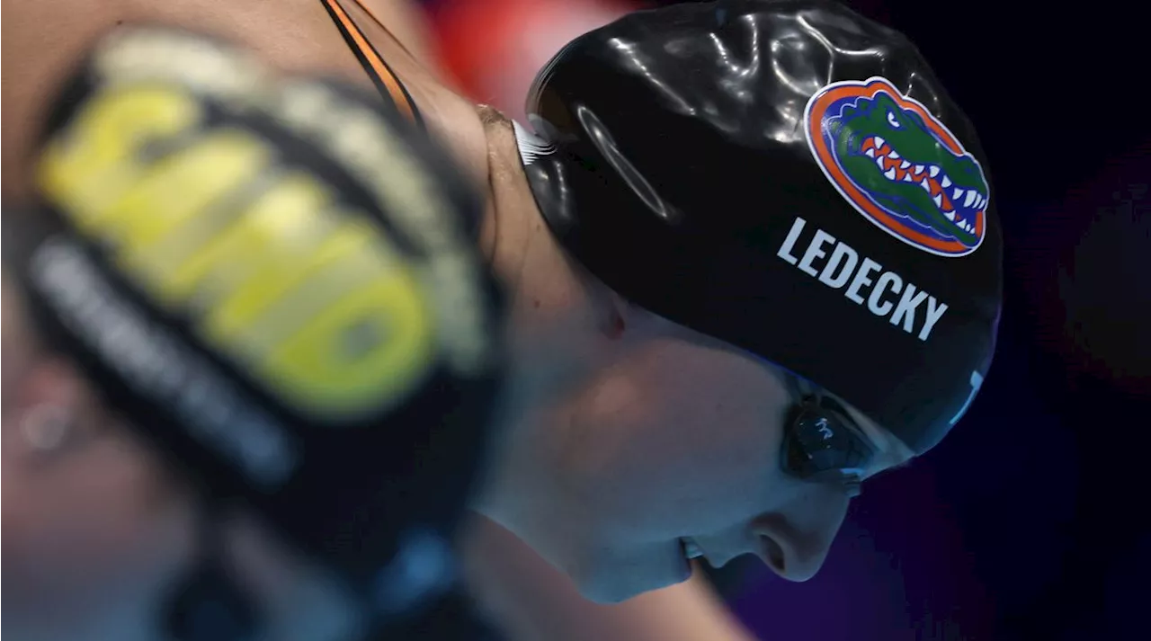 Olympian Kathleen Ledecky Balances a Glass of Chocolate Milk on Her Head While Swimming