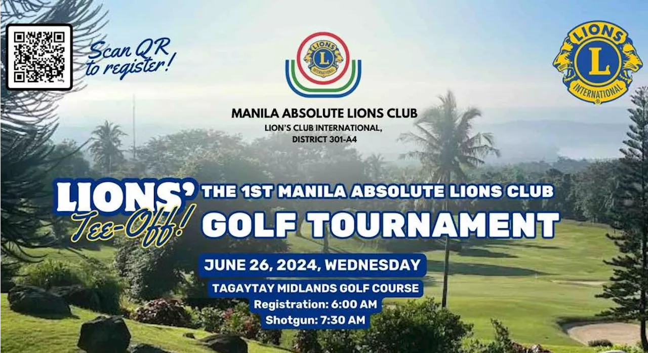 All is set for Manila Absolute Lion Club’s Tee Off at Tagaytay Midlands