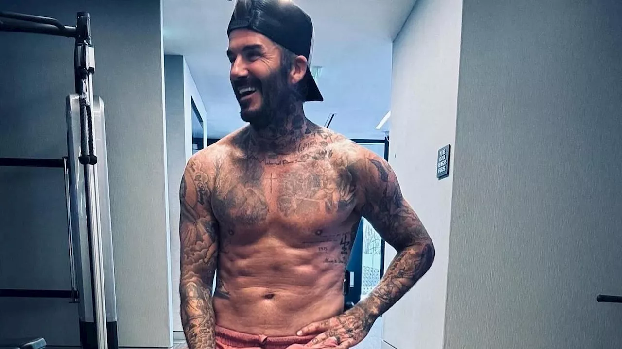 Heißes Sixpack: David Beckham trainiert seine Bauchmuskeln!