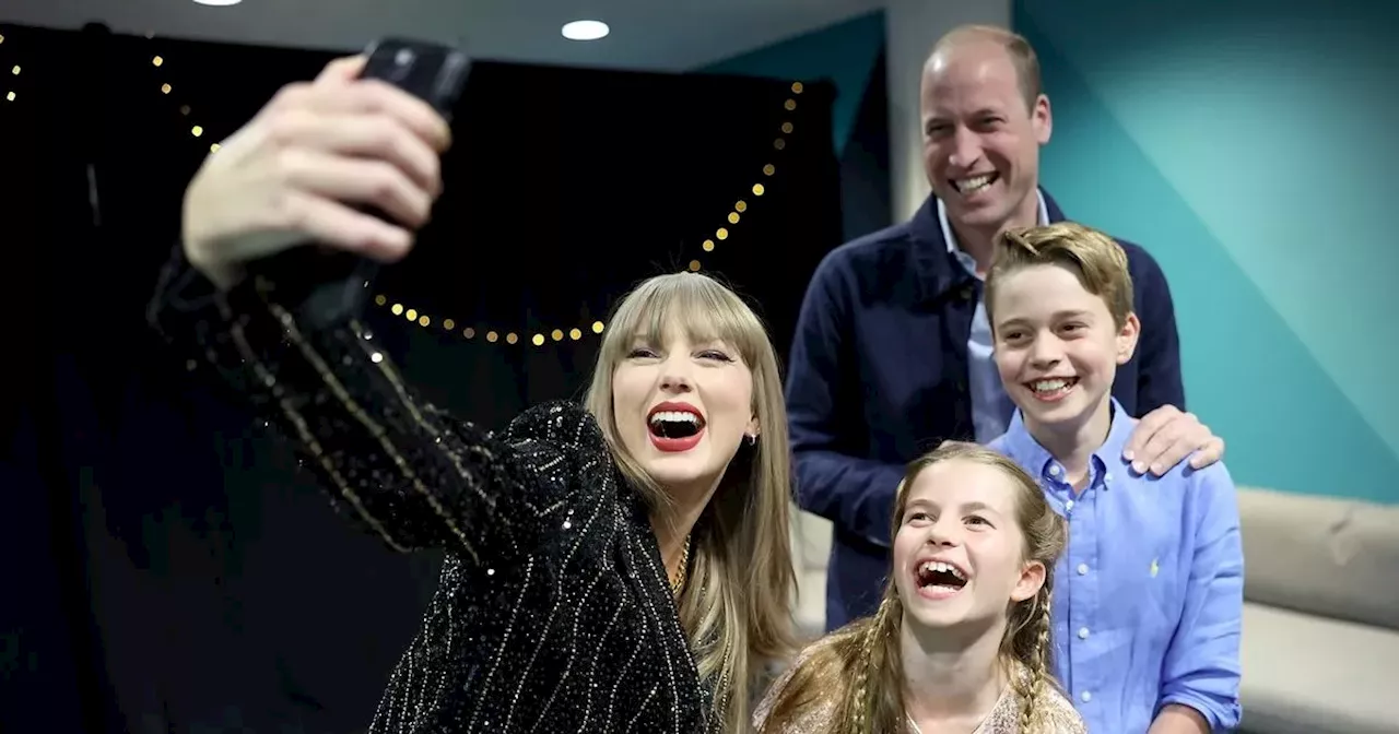 Prince William shows off his dance moves as he brings his children to Taylor Swift concert