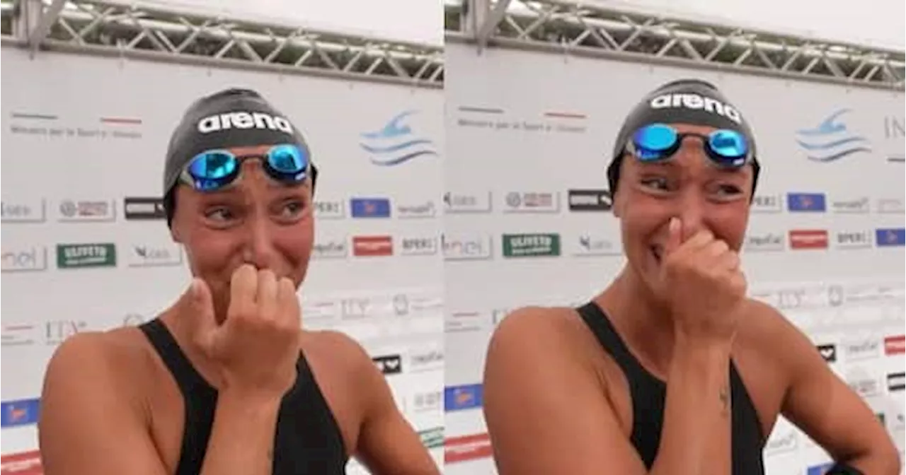 Giulia Ramatelli, le lacrime della nuotatrice qualificata all'Olimpiade