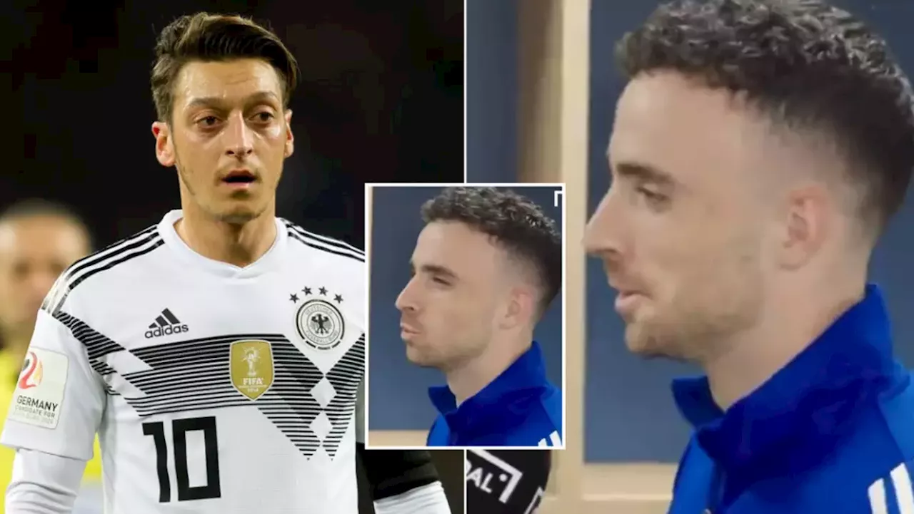 Diogo Jota ranks Mesut Ozil above two Liverpool greats in viral video