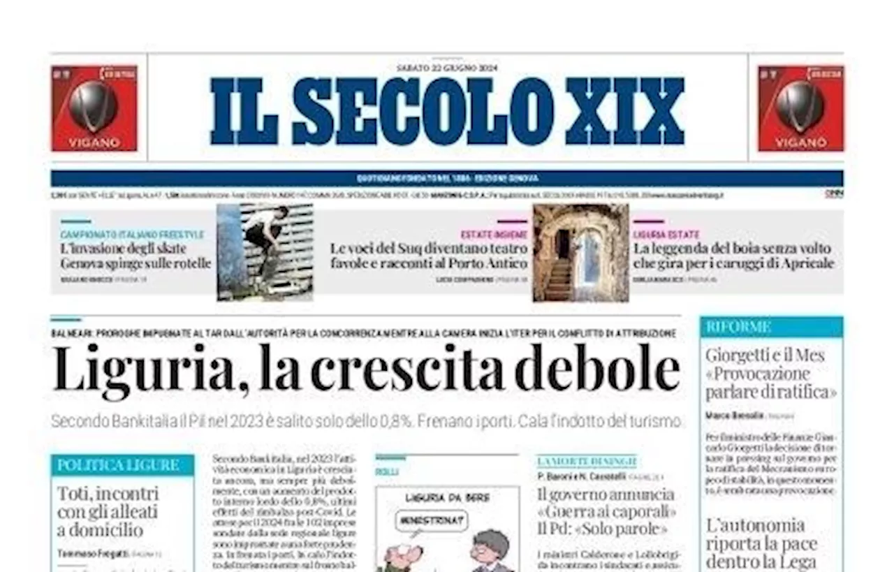 Mentre giocava l'Italia, Il Secolo XIX intitola: 'Colpo grosso a casa Baggio'