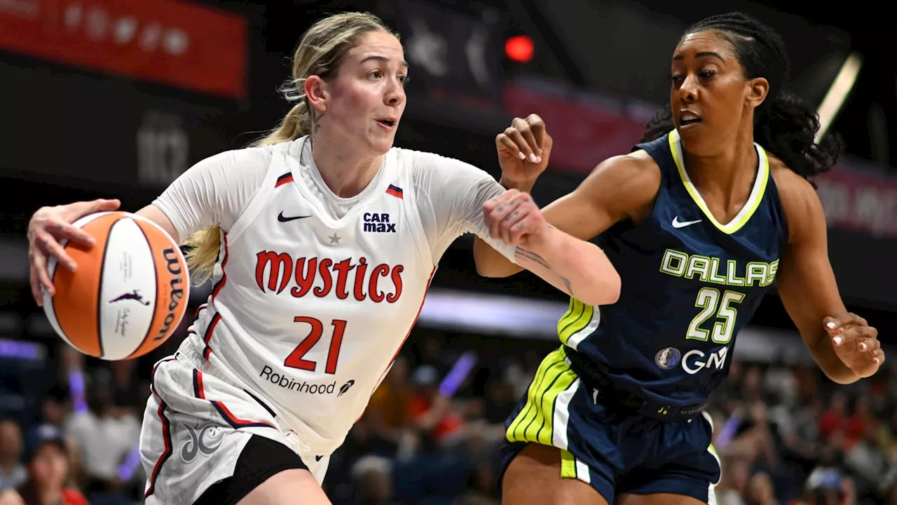 Emily Engstler’s career day helps the Mystics soar past the Wings