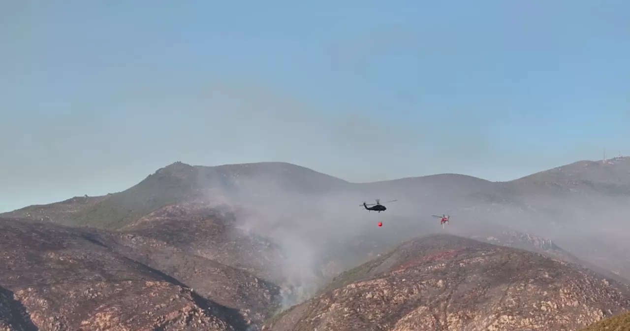 Firefighters make progress on brush fire in Otay Mesa near border